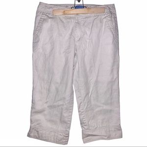 Dockers Light Cream Tan Khaki Casual Capri Pants